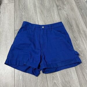 Royal blue jean shorts